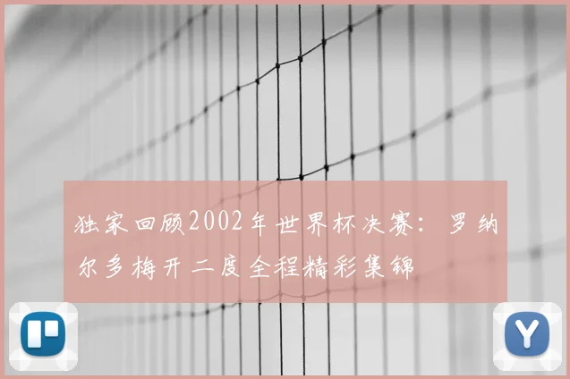 独家回顾2002年世界杯决赛:罗纳尔多梅开二度全程精彩集锦